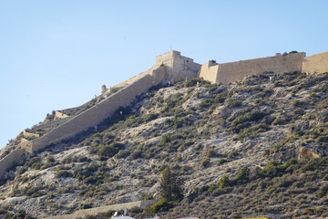 Fototapeta premium The view of Barabara Castle in Alicante, Spain