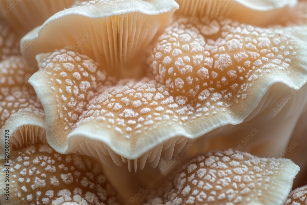 Poster A cluster of fungi in various shapes and sizes, perfect for use in illustrations about nature or science