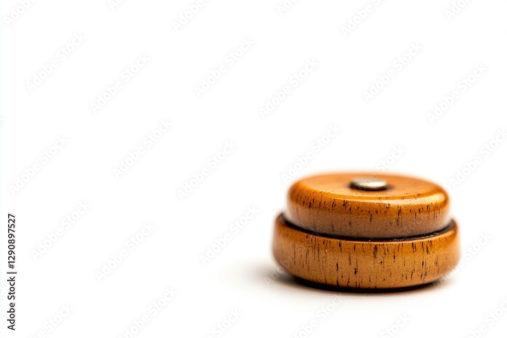 Aufkleber a detailed view of a wooden object on a white background