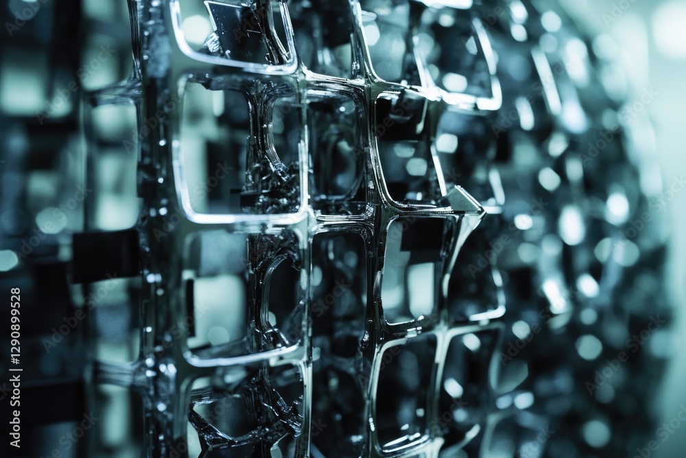 Aufkleber a bunch of glasses stacked on a rack for storage or display