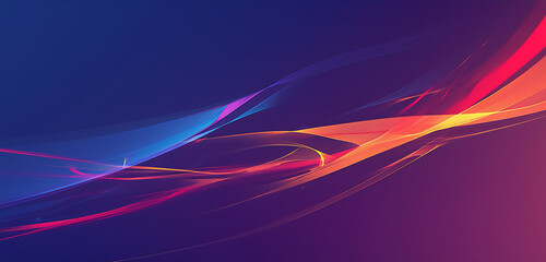 Naklejka premium Sleek Abstract Colorful Shapes on Black Background Ideal for Stylish Artworks and Innovative Visual Solutions