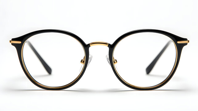 a pair of glasses on a white background