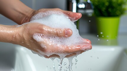 Fototapeta premium woman washing hands