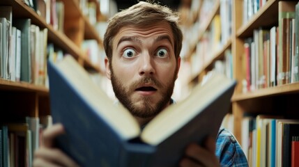 Thief alert at a bookshop, staff noticing suspicious actions. Featuring swift response and bookstore protection