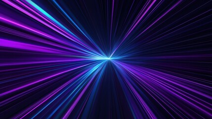 Colorful light beams in motion, abstract background with vibrant purple and blue streaks, perfect for technology and digital design themes.
