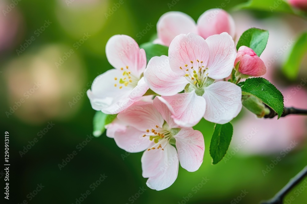 Poster close-up shot of a single flower growing on a tree branch