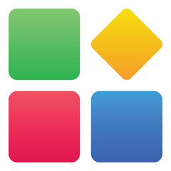 Gradient color icon, illustration for Grid, design.