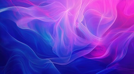 Obraz premium Colorful abstract background with flowing waves, gradients of purple and blue, digital art design for social media, websites, and presentations.