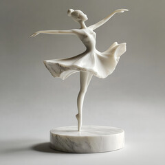 Fototapeta premium Elegant Ballerina Marble Sculpture
