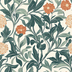 Gorgeous Vintage Pattern Great for Creative Inspirations and Modern Artworks with Nostalgic Floral Charm