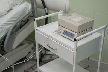 Close-up of CTG machine during labor. 