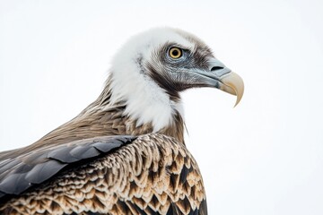 Obraz premium A detailed view of a bird of prey's head and beak