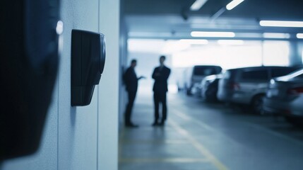 Thief alert at a car rental agency with staff reacting to the alarm. Featuring quick detection and vehicle protection