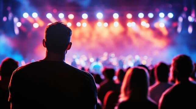 Lottery jackpot winner attending a VIP concert backstage. Featuring music and excitement
