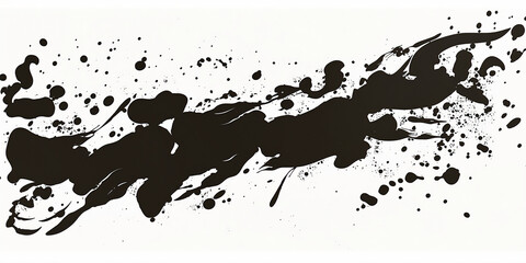 Naklejka premium Dynamic Black Ink Splatter Vector Elements Perfect for Stylish Posters and Modern Creative Graphic Inspirations