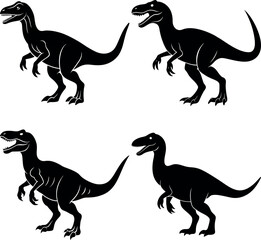 Dinosaur Silhouette Vector Art Stylish & Professional Design