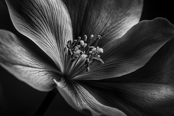 A simple yet elegant black and white photograph of a single flower © Fotograf