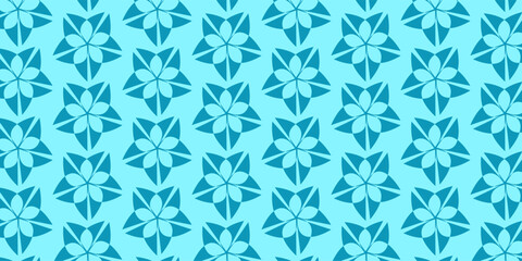 Fototapeta premium Print Blue green color Elegant Trendy Geometric floral seamless patterns background graphic ornaments Vector tile pattern, Lisbon Arabic Floral Mosaic, floral pattern for wallpaper, fabric, textile.