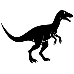 Dinosaur Silhouette Vector Icon High-Quality Design on White Background.