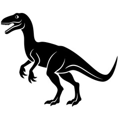 Minimalist Dinosaur Silhouette Icon Perfect for Logos & Designs.