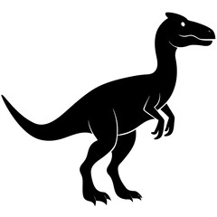 Dinosaur Silhouette Vector Icon High-Quality Design on White Background.