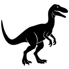 Dinosaur Silhouette Vector Icon High-Quality Design on White Background.
