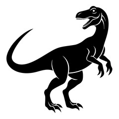 Minimalist Dinosaur Silhouette Icon Perfect for Logos & Designs.