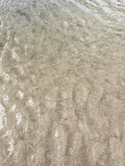 Texture of clear water with ripples. Natural background.
