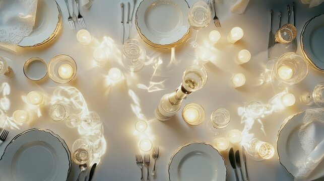 Lottery jackpot winner celebrating a milestone with a private dinner. Featuring luxury and intimacy