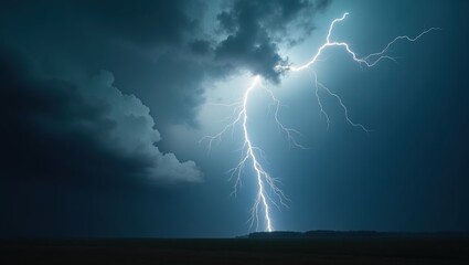 Dramatic Lightning Storm Panorama