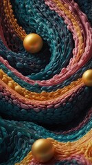 Textured Vortex with Golden Spheres