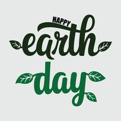 Happy Earth Day with Leaves for Environmental Awareness