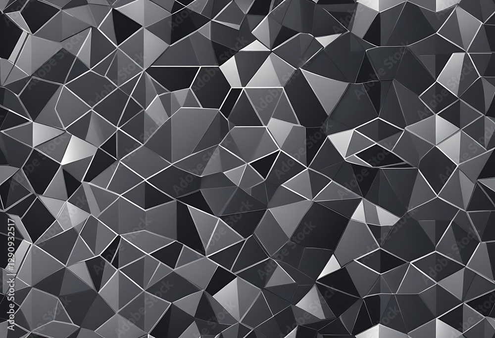 Poster Geometric patterns display a complex and abstract arrangement of triangles