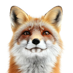 Fototapeta premium red fox portrait isolated on transparent png