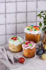 Traditional Ukrainian and Russian Easter cake kulich