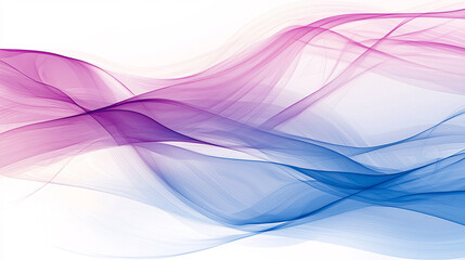 Abstract wave patterns in shades of pink and blue create a soothing, dynamic background, evoking a sense of movement and tranquility.
