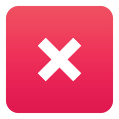 Gradient color icon, illustration for Delete, cross.