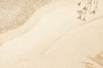 Sand background, dried flower design
