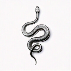 Obraz premium silver snake isolated on white 