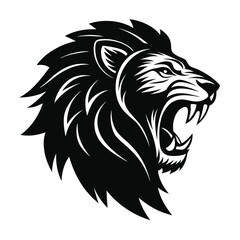 Roaring Lion Vector Illustration 