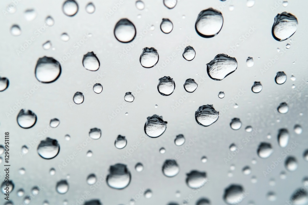 Aufkleber a close-up view of a window with a bunch of water droplets