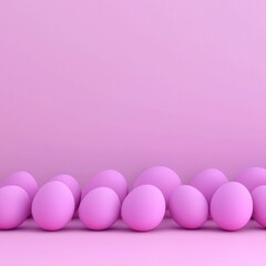 Easter Magenta 3d background minimalistic mockup with space for text