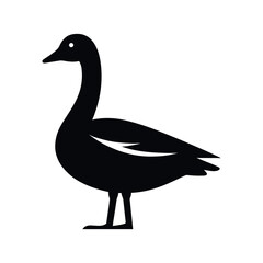 Swan Silhouette Vector – Elegant Bird Illustration in EPS Format