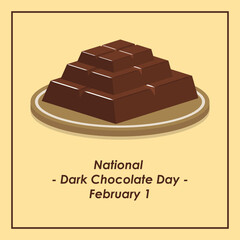 Vector Design National Dark Chocolate Day – February 1