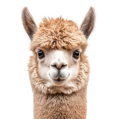 Fototapeta premium alpaca portrait isolated on transparent png