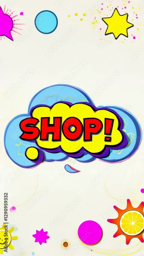 Poster a cartoon image of a word that says 