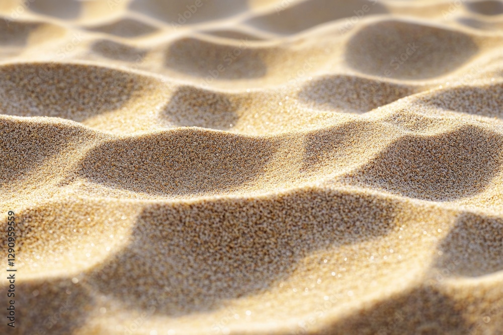 Poster A close-up view of a sandy beach with waves and shells visible
