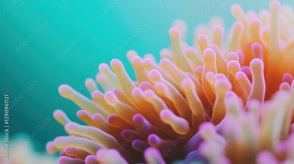 Aufkleber delicate flower bloom surrounded by softly blurred background in natural setting