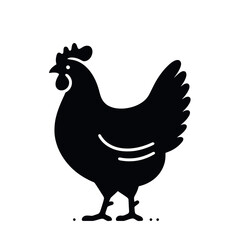Hen Vector Silhouette – Rustic Farmyard Bird Illustration (EPS)