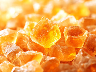 Harvesting Honey from Bees Sweet Golden Crystals Natural Environment Close-Up View Sustainable Beekeeping Practices